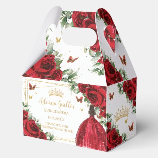 レッドフローラガールドレス誕生日キンセアニラ16 15 フェイバーボックス (裏面)