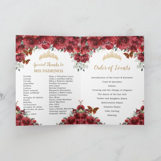 レッドフローラキンセアニェラプリンセスパドリノスイベント プログラム (内部)