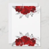 レッドフローラキンセアニェラ招待状 招待状 (裏面)