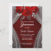 レッドフローラキンセアニェラ招待状 招待状 (正面)