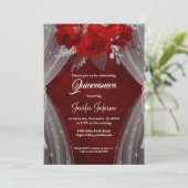 レッドフローラキンセアニェラ招待状 招待状 (スタンド正面)