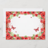 レッドフローラキンセアニェラ王冠の日付を保存 セーブザデート (裏面)