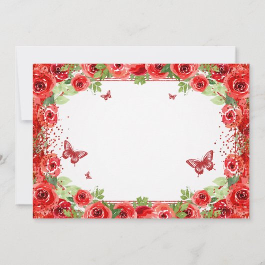 レッドフローラキンセアニェラ王冠の日付を保存 セーブザデート (裏面)