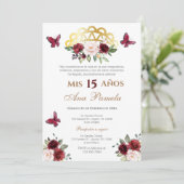 レッドフローラキンセアニラスペインの招待状 招待状 (スタンド正面)