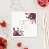 レッドフローラクリスチャン母とベビー賛美ズ スタンダードカクテルナプキン (インサイチュ)