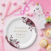 レッドフローラクリスチャン母とベビー賛美ズ ペーパープレート (パーティー)