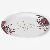 レッドフローラクリスチャン母とベビー賛美ズ ペーパープレート (アングル)