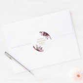 レッドフローラクリスチャン母とベビー賛美ズ ラウンドシール (封筒)