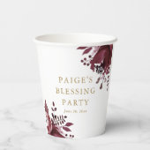 レッドフローラクリスチャン母とベビー賛美ズ 紙コップ (裏面)