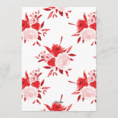 レッドフローラクリスマスホリデーフォトカード シーズンカード (裏面)