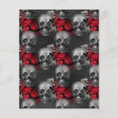 レッドフローラゴシック結婚式招待状 チラシ (裏面)