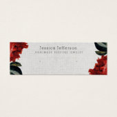 レッドフローラスタッドイヤリングジュエリースモールディスプレイカード (正面)