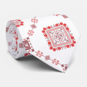 レッドフローラタトレズヘナトベドレス ネクタイ (ロール)