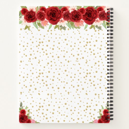 レッドフローラダークスキンプリンセスゲストハウス ノートブック (裏面)