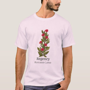 レッドフローラデザインウィズリージェンシーロマンス恋人 Tシャツ
