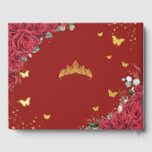 レッドフローラドレスキンセアニラクリン15 XV金ゴールド ゲストブック (裏面)