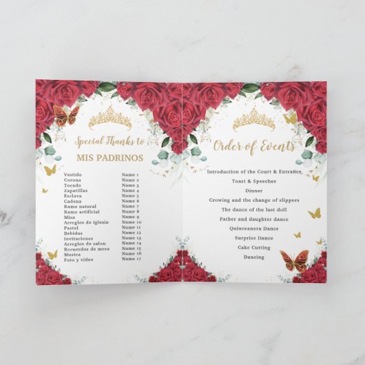 レッドフローラドレス金ゴールドキンセアニライベント順 プログラム (内部)