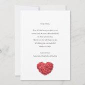 レッドフローラハッピーマザーズデイ カード (裏面)