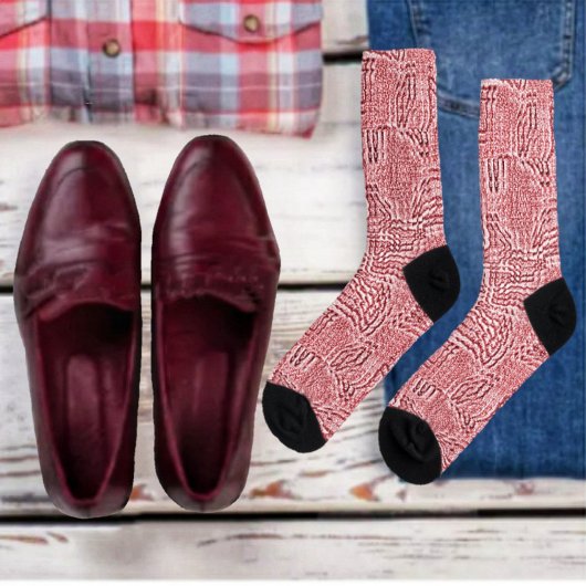 レッドフローラパネルクルーソックス ソックス