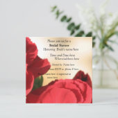 レッドフローラブライダルシャワー招待 招待状 (スタンド正面)