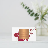 レッドフローラブランチglam銅シックウェディングプランナー 名刺 (スタンド正面)