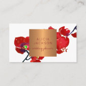 レッドフローラブランチglam銅シックウェディングプランナー 名刺 (正面)