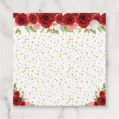 レッドフローラブロンドヘアプリンセス誕生日パーティー フェイバータグ (裏面)