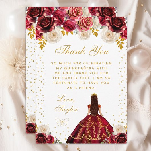 レッドフローラプリンセスキンセアニラ サンキューカード