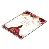 レッドフローラプリンセスキンセアニラ ノートブック (左側)