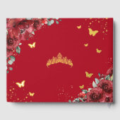 レッドフローラプリンセスドレスキンセアニラクインズ金ゴールド ゲストブック (裏面)