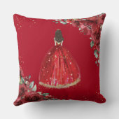 レッドフローラプリンセス金ゴールドキンセアニラキープサケ クッション (裏面)