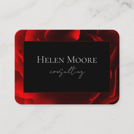 レッドフローラプリント名刺 名刺 (正面)