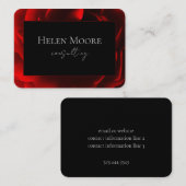 レッドフローラプリント名刺 名刺 (正面/裏面)