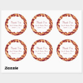 レッドフローラヘナ結婚式の引き出物 ラウンドシール (シート)