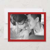 レッドフローラボホピーコックイースタンシックアジア結婚ズ サンキューカード (裏面)