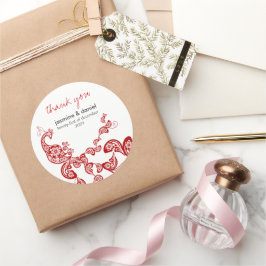 レッドフローラボホピーコックイースタンシックアジア結婚ズ ラウンドシール