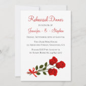 レッドフローラリハーサルディナーバラフラワーズ 招待状 (正面)