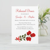 レッドフローラリハーサルディナーバラフラワーズ 招待状 (スタンド正面)