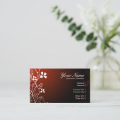 レッドフローラリホワイトフローラレッドビジネスカード 名刺 (スタンド正面)