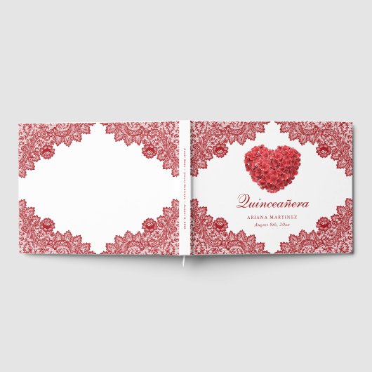 レッドフローラレー素朴ス15th誕生日キンセアニラ ゲストブック (全面)