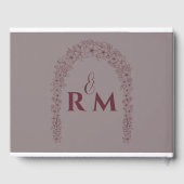 レッドフローラロマン結婚ティズゲートゲストブック ゲストブック (裏面)