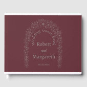 レッドフローラロマン結婚ティズゲートゲストブック ゲストブック (正面)