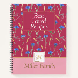 レッドフローラワイルドフラワーモンゴラムレシピ ノートブック