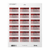 レッドフローラ結婚の感謝メッセージカード ラベル (フルシート)