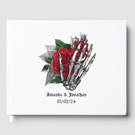 レッドフローラ結婚ゴシックのゲストブック ゲストブック