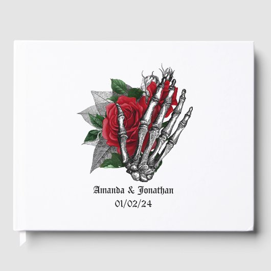 レッドフローラ結婚ゴシックのゲストブック ゲストブック (正面)