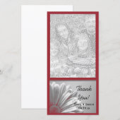 レッドフローラ結婚ハイライト サンキューカード (正面/裏面)