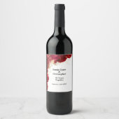 レッドフローラ結婚記念日ワインラベル ワインラベル (正面)