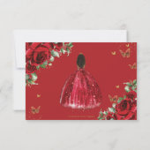 レッドフローラ蝶プリンセスドレスキンセアニラ 出欠カード (裏面)