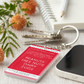 レッドフードアレルギー医療警報連絡緊急 キーホルダー (正面右)